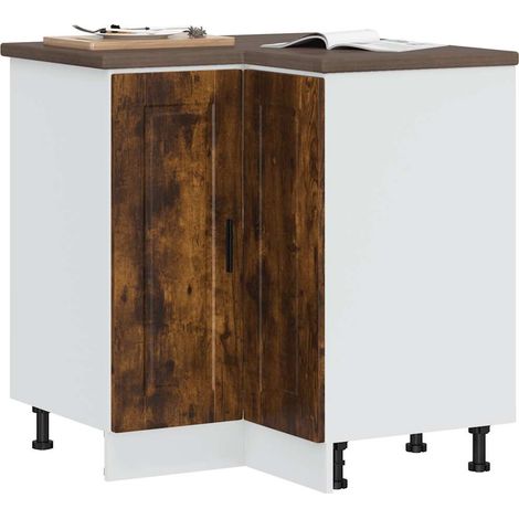 Küchen-Eckunterschrank Porto Räuchereiche Holzwerkstoff