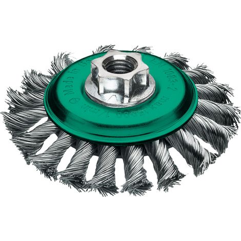 Brosse métallique milwaukee conical m14 100x12 acier inoxydable