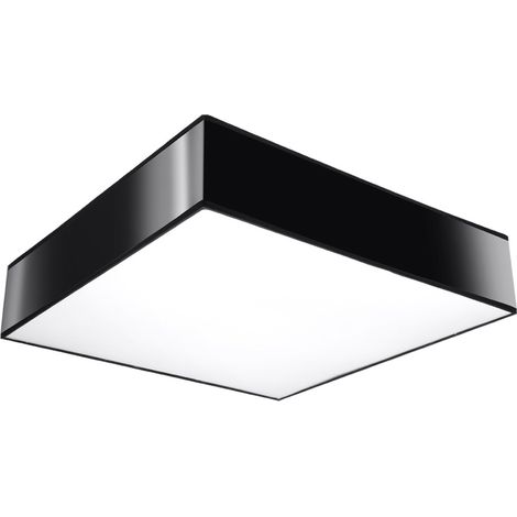 Quadratische Deckenleuchte, schwarz, 55 cm, HORUS 4xE27 15W, SL.0920, Sollux Lighting (1/5)