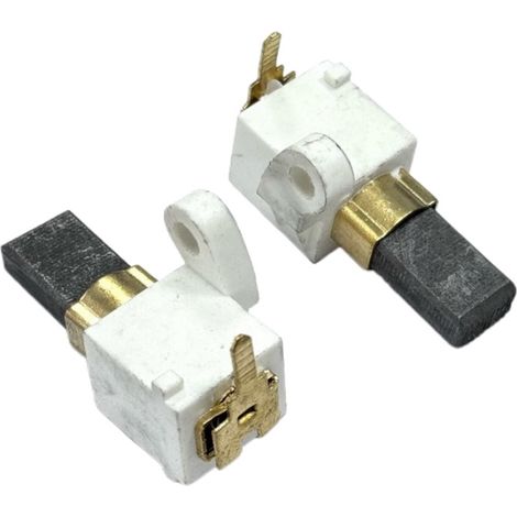 Trade-Shop 2x Motorkohlen Kohlebürsten 6x11x19,5mm mit Halter kompatibel mit Stihl E14, E140, E160, E180C Elektrosäge ersetzt 1208 007 1001