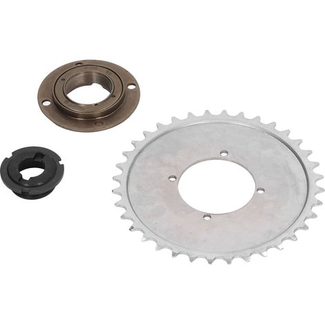Pignon vélo 32 dents acier pour chaîne 410, 4 trous - Kit adaptateur volant moteur conversion vélo électrique (1/5)
