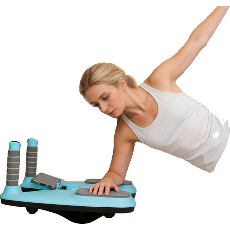 Planche de fitness, surface antidérapante, design rotatif à 360°, dimensions 25,6 x 9,8 x 1,6 pouces, compatibilité unisexe, capacité d'entraînement complet du corps (1/5)