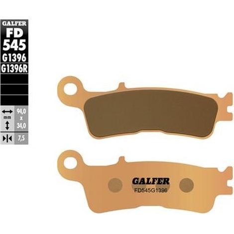 PASTILLAS DE FRENO GALFER KH755 DE METAL SINTERIZADO (DORADO) PARA FUERA DE CARRETERA, DELANTERAS FANTIC XX 125 XEF/XXF 250/450 XEX 250 '22- YAMAHA YZ 250 '22- WR/YZ 250F/450F '21- YZ 450FX '21-