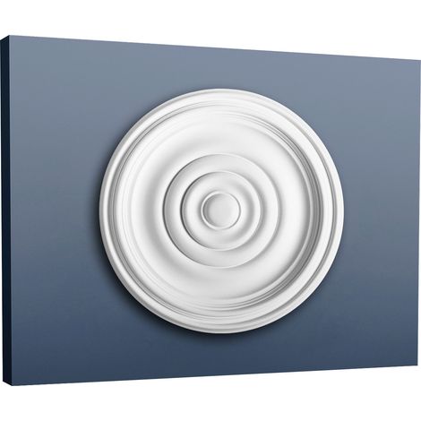Rosetón Florón Elemento decorativo de estuco Orac Decor R08 LUXXUS para techo o pared Forma de anillo 38 cm diàmetro