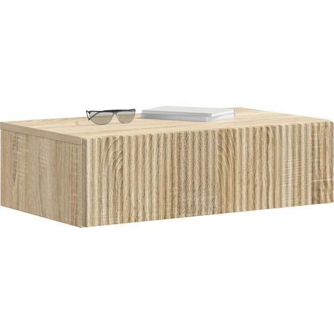Maison Exclusive - Tavolino da Parete Laterale Rovere Sonoma 59 x 34,5 x 17 cm
