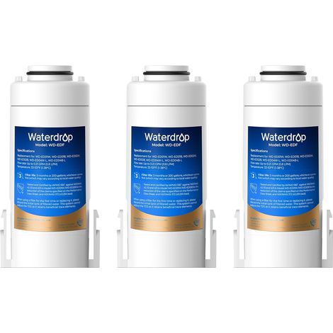 Lot de 3 filtres de rechange pour tous les carafes filtrantes instantanées WD-ED01W, WD-ED01B, durent jusqu'à 3 mois ou 757 litres (1/5)