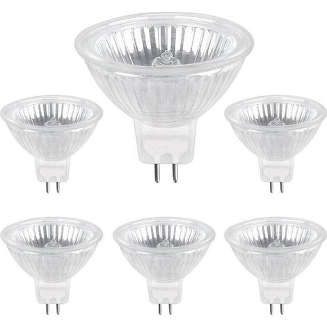 Ampoule halogène MR16 GU5.3 50 W 220 V 2700 K blanc chaud dimmable – Lot de 6 (1/4)