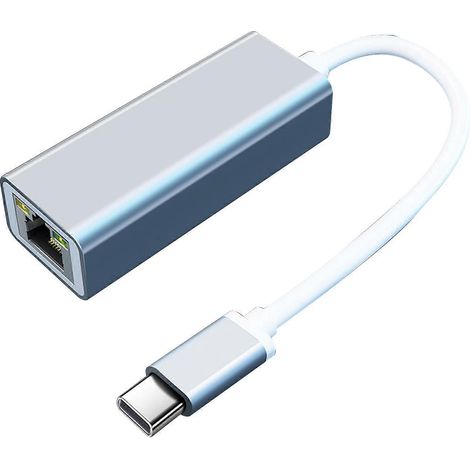 Adaptateur Ethernet USB 3.0 pour Switch MacBook, téléchargement haute vitesse - Type C, câble réseau RJ45, compatible ordinateur portable, connexion rapide. (1/4)