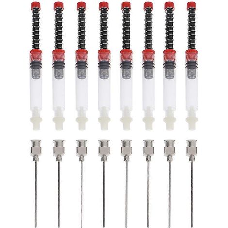 Lot de 8 dispositifs pratiques pour recharger l'encre des stylos-plumes, fournitures scolaires pour étudiants.-12.50X0.70X0.70CM-Red