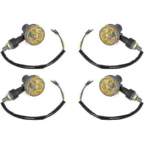 20244 feux indicateurs LED, clignotants 6V, feux clignotants orange pour moto, clignotants 6V pour moto. (1/5)