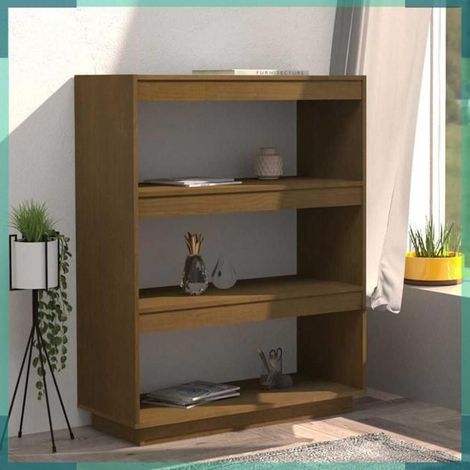 810887 Bibliothèque/Séparateur de pièce Marron miel 80x35x103 cm Pin (1/5)