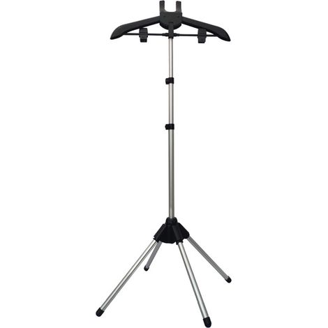 Support pour défroisseur vapeur – cintre pour vêtements à repasser à la vapeur, support pour défroisseur vapeur pliable et télescopique (noir)