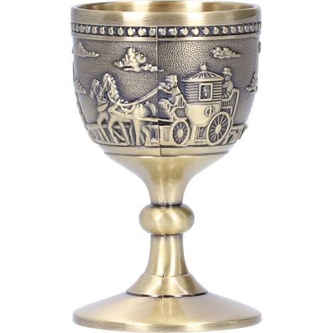 Tasse À Vin - Verre À Vin Blanc En Alliage De Zinc - Style Rétro Vintage - Pour Dégustation Ou Décoration Intérieure - 1 Pièce (1/5)