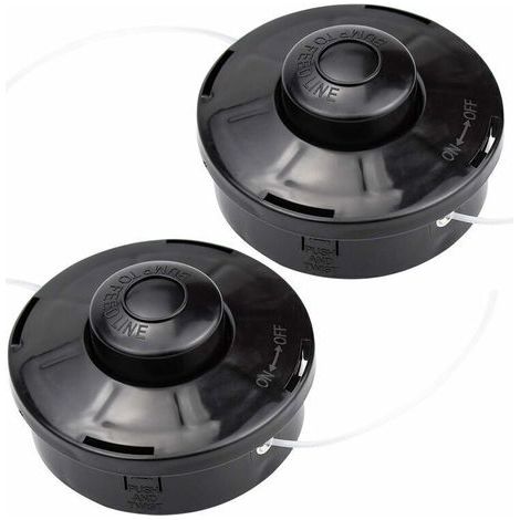 - Lot de 2 Tête de débroussailleuse Universelle A6481 Nylon Bobine de Rechange de Tondeuse Débroussailleuse Tête De Coupe M10 X 1,25 pour Débroussailleuse Thermique à Essence (1/5)