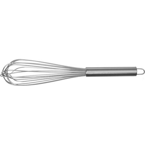 Teigrührer, Hendi, Edelstahl, mit 8 dicken und starren Drähten von 2,2 mm Stärke, Länge 35 cm, mit Aufhängern (1/3)