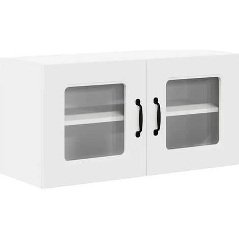 Mobile da cucina rettangolare con ampio spazio contenitivo design moderno 80 x 31 x 40 cm legno bianco 020053623