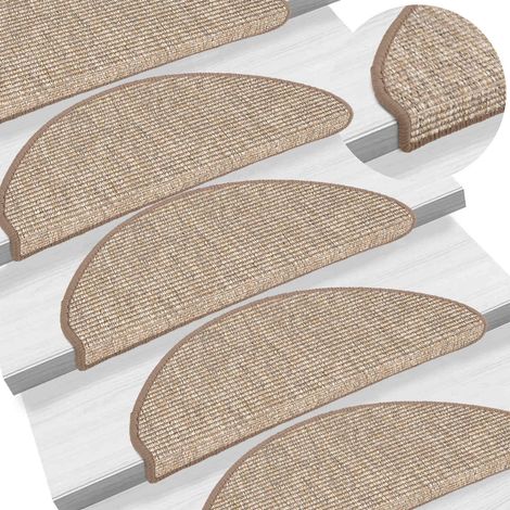 Maison Exclusive - Stufenmatten 15 Stk. 56x17x3 cm Hellbraun Halb (1/5)