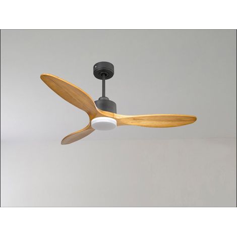 Modulo de KlassFan - Ventilateur de plafond DC Led noir et bois rouge thermostat 26 à 40 m² KLDC1P6RW132L2BK (1/5)