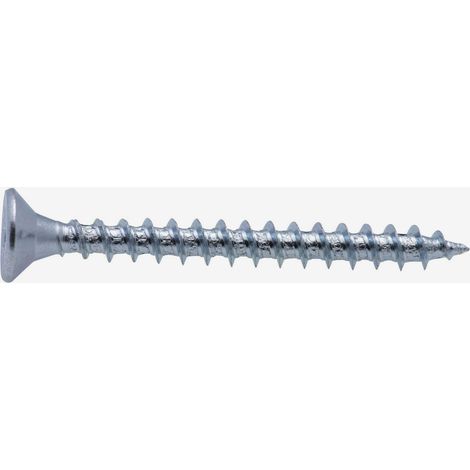 Vis à bois tête fraisée PZ zinguée Viswood filet total 4x40 mm (x15 vis)