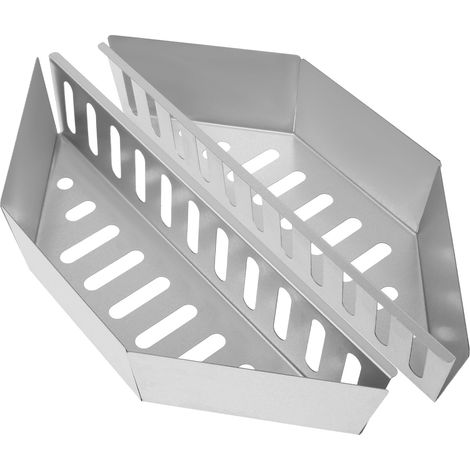 Lot de 2 paniers à charbon de bois en acier pour barbecue - 38,5 x 11 x 7,5 cm - Résistants à la chaleur (1/5)