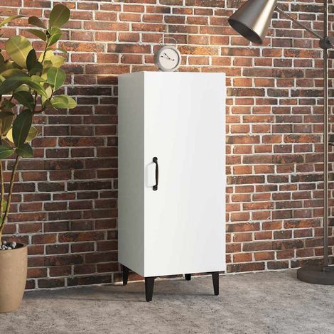 Buffet - Armoire de rangement Enfilade Blanc 34,5x34x90 cm Bois d'ingénierie BV174790 - BonneVie (1/5)