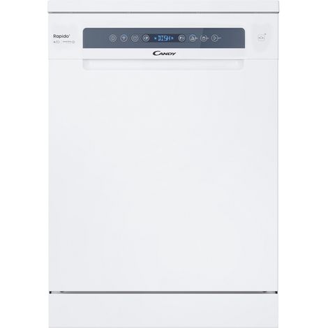 Lave-vaisselle pose libre CANDY CF6C4F0W - 16 couverts - 44dB - Maxi Cuve - Connecté - Blanc (1/4)