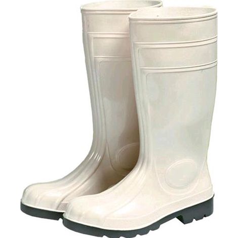 STIVALI IN PVC SICUREZZA Colore Bianco N.40 Classe S4 Punta con lamina acciaio