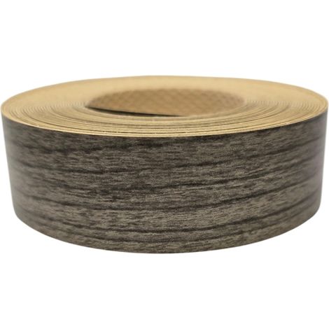 1x Bande de Chant Thermocollant 21mm x 5m Epaisseur 0,50mm Mélaminé Facile à Appliquer Bricolage Étagère Meuble Panneau Bois Durable, Chêne Platine (1/3)