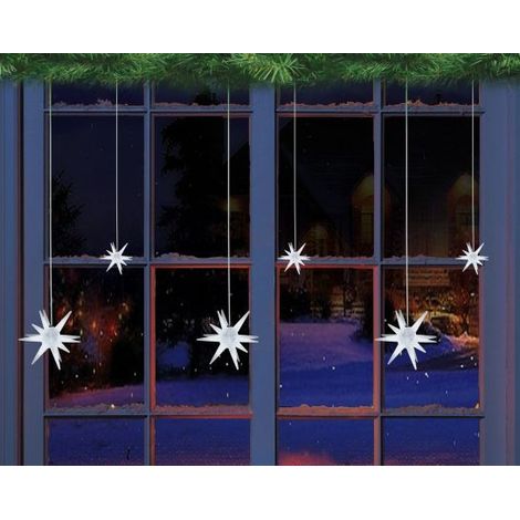 TrendLine LED Lichtervorhang Sterne 1,7 x 0,5 m kaltweiß mit Timer LED Lichtervorhang
