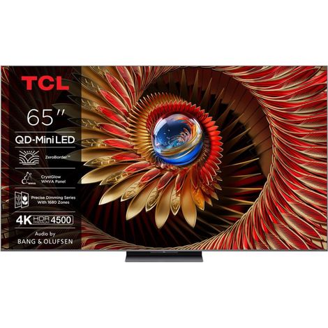 TCL – TV QD Mini LED 65" (165 cm) 4K UHD – Taux de rafraîchissement 144 Hz – 4 ports HDMI – Son Bang & Olufsen – Technologie QD-MiniLED