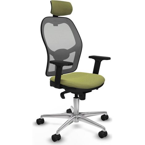 Piqueras y Crespo Chaise de bureau moderne vert olive (1/3)