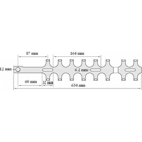 Alpina – Lame de taille haies 64cm – Double dentures pour coupe nette – Adaptable sur modèles Dolmar, Oleo Mac, Kawasaki, Makita