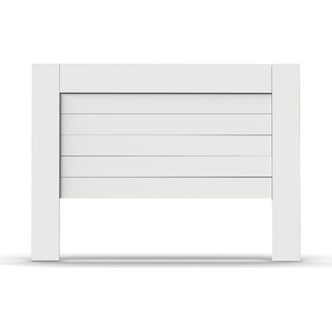 Pegane – Tête de lit blanche 164 cm – Panneaux de particules haute densité – Hauteur 120 cm – Kit d'assemblage inclus (1/3)