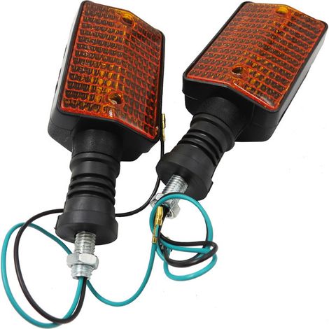 Jeu de Clignotants (Feux de Direction) pour Yamaha DT - Compatible DT50, DT80, DT125, DT175 - Feux Avant et Arrière - Style Vintage (1/5)