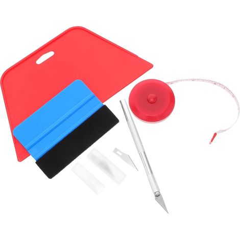 Kit Outils pour Pose de Film Adhésif Mural et Automobile Raclette Ergonomique Antibuée pour Découpe Précise Outils de Lissage pour Peint et Vinyle (1/5)