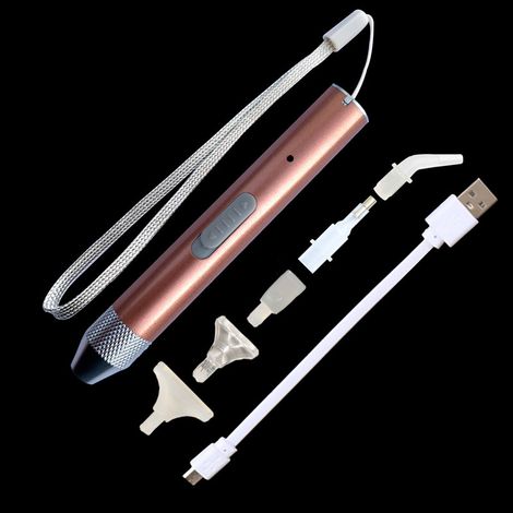 Stylo à peinture diamant avec pointe lumineuse, outils de peinture diamant 5D à faire soi-même, colle et 5 têtes de rechange incluses. (1/5)