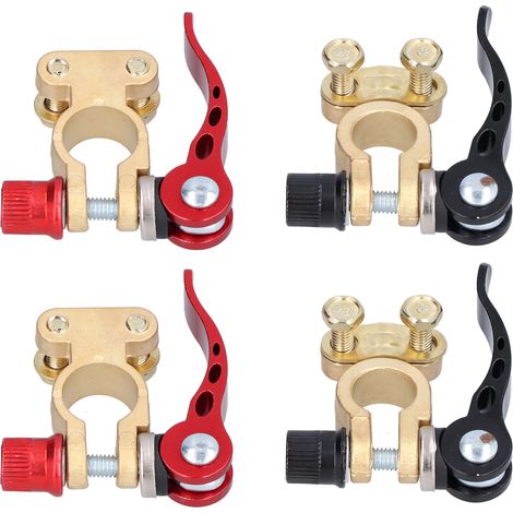 2 Pièces Connecteur de Batterie Auto à 2 Pôles avec Pinces pour Camion et Voiture, Borne Positive et Négative X0378 (1/5)