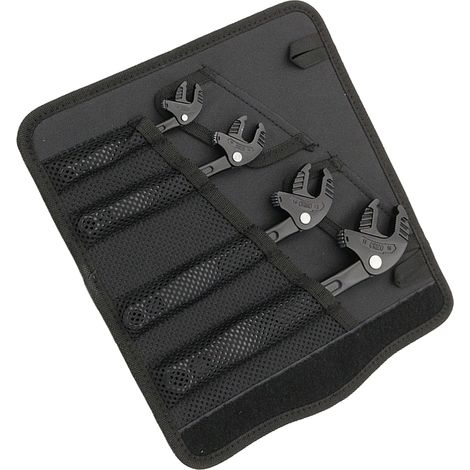 Clé à molette réglable 4 pièces avec verrouillage automatique 7-10mm 10-13mm 13-16mm 16-19mm mâchoire à cliquet pour réparation tuyaux entretien auto maison (1/5)