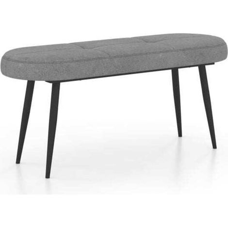 Entrée, salon ou chambre, banc ottoman 113 cm avec coussin rembourré et pieds antidérapants en métal (1/5)