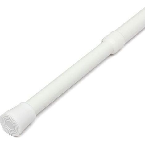 Tringle à rideau télescopique extensible, ajustable de 55 à 90 cm, pour fixation sans perçage, adaptée à tous types de fenêtres et portes d'intérieur