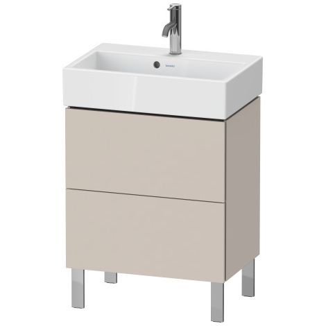 Meuble-lavabo L-CUBE 584x391mm 2 Au we ma ES Noyer milieu