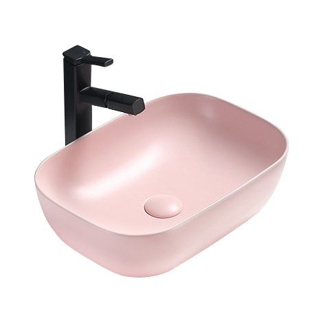 Mexen Rita lavabo sobre encimera 45 x 32 cm, rosa mate - 21084544 (1/2)