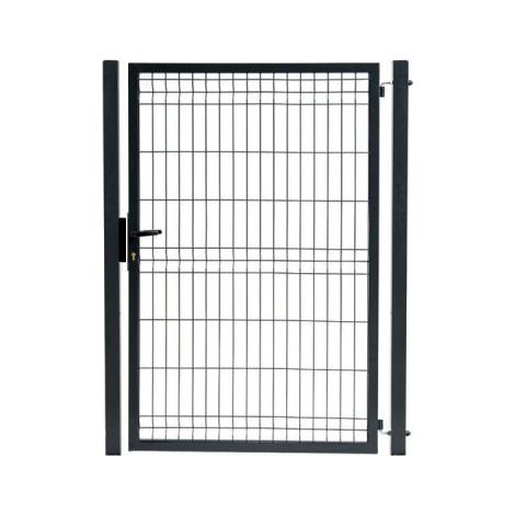 Cloture & Jardin – Portillon jardin grillagé occultable 1,30m – Grillage rigide 200x55mm – Poteaux acier inoxydable – Ouverture réversible