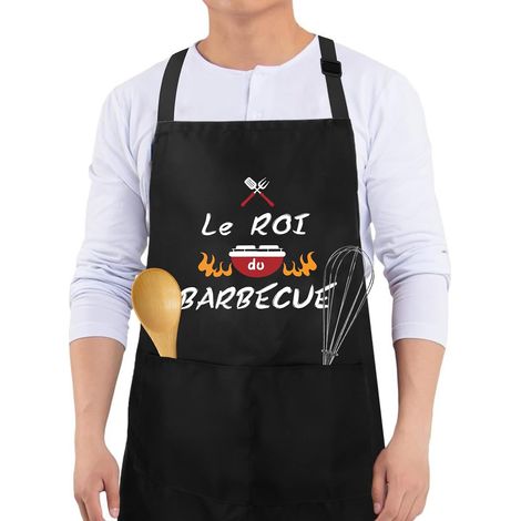 Cadeau Noel Homme,Cadeau Noel Papa,Tablier Barbecue Homme,Tablier Noir,Tabliers Humoristique,Tabliers pour Barbecue (1/5)