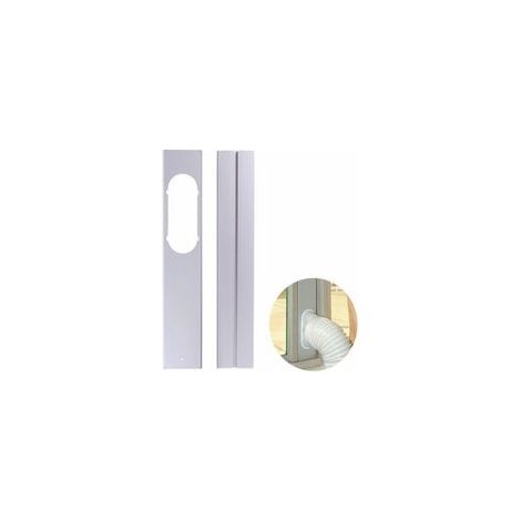 Dreistufige, einziehbare Dichtungsplatte für mobile Klimageräte, integriert in die Fensterrahmenplatte – höhenverstellbar 55–110 cm, Öffnung 75–20 cm, 2 Stück (1/5)