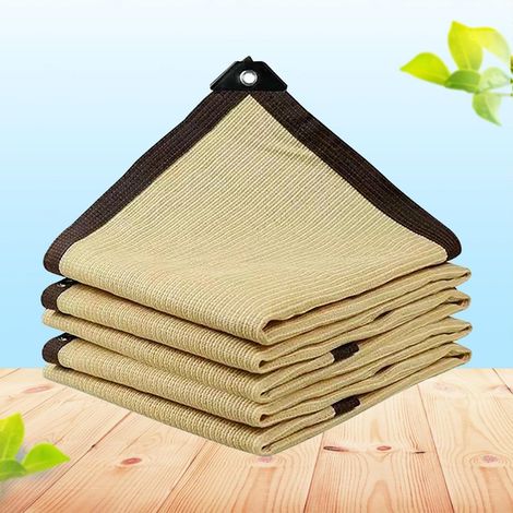 Filet d Ombrage dans Jardin Toile Ombrage 6x4 Voile d'ombrage Rectangulaire 4x4 Bâche D'ombrage Respirante avec Œillet, Respirant Terrasse Jardin Poulailler,beige-4x6m (1/4)