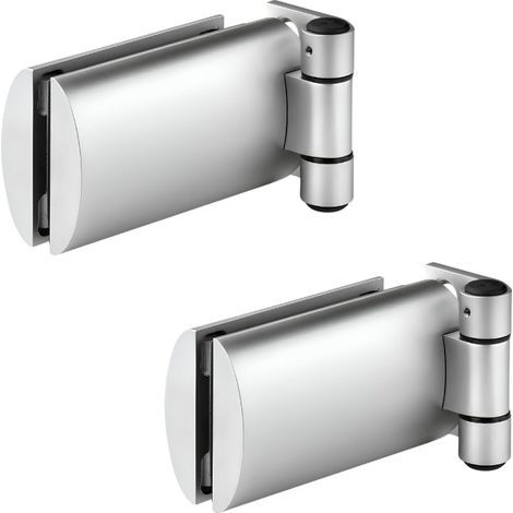 Cerniere per porte in vetro Meroni colore argento opaco 2pz (1/5)