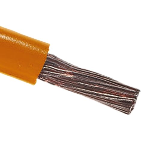 Câble triple homologation RS PRO, Orange, Section 6 mm² 10 AWG, 1 kV, , Triple homologation Simple conducteur, PVC ( Prix pour Bobine de 100 Mètres )
