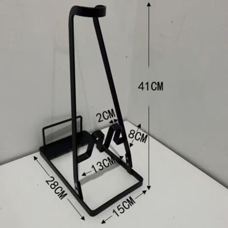 Support d'aspirateur universel sur pied, compatible avec la plupart des aspirateurs courants, rangement des accessoires et station d'accueil pour aspirateurs filaires et sans fil - Noir (1/5)