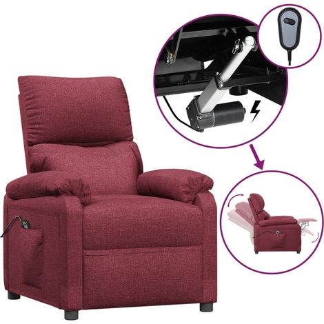 Maison Exclusive - Relaxsessel Elektrisch Weinrot Stoff